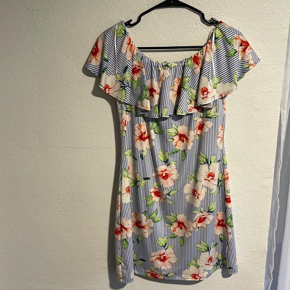 Floral and striped dress